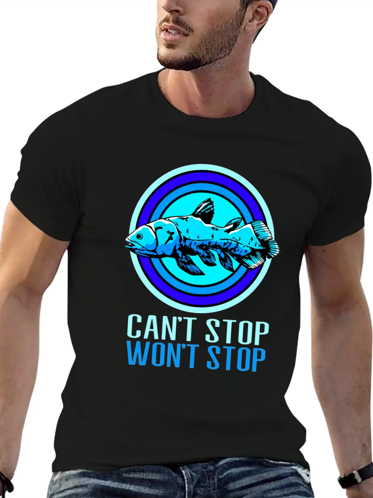 Cant Stop Wont Coelacanth T-Shirt product image 6