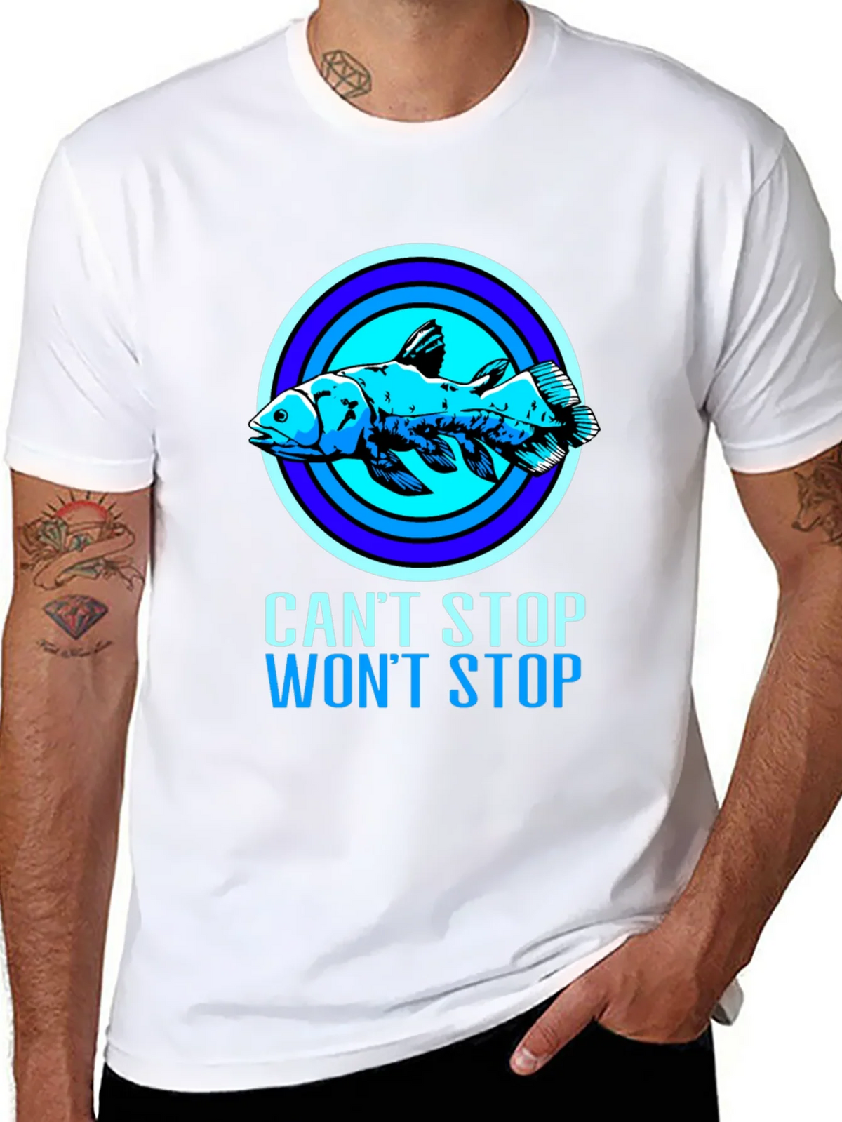 Cant Stop Wont Coelacanth T-Shirt product image 7