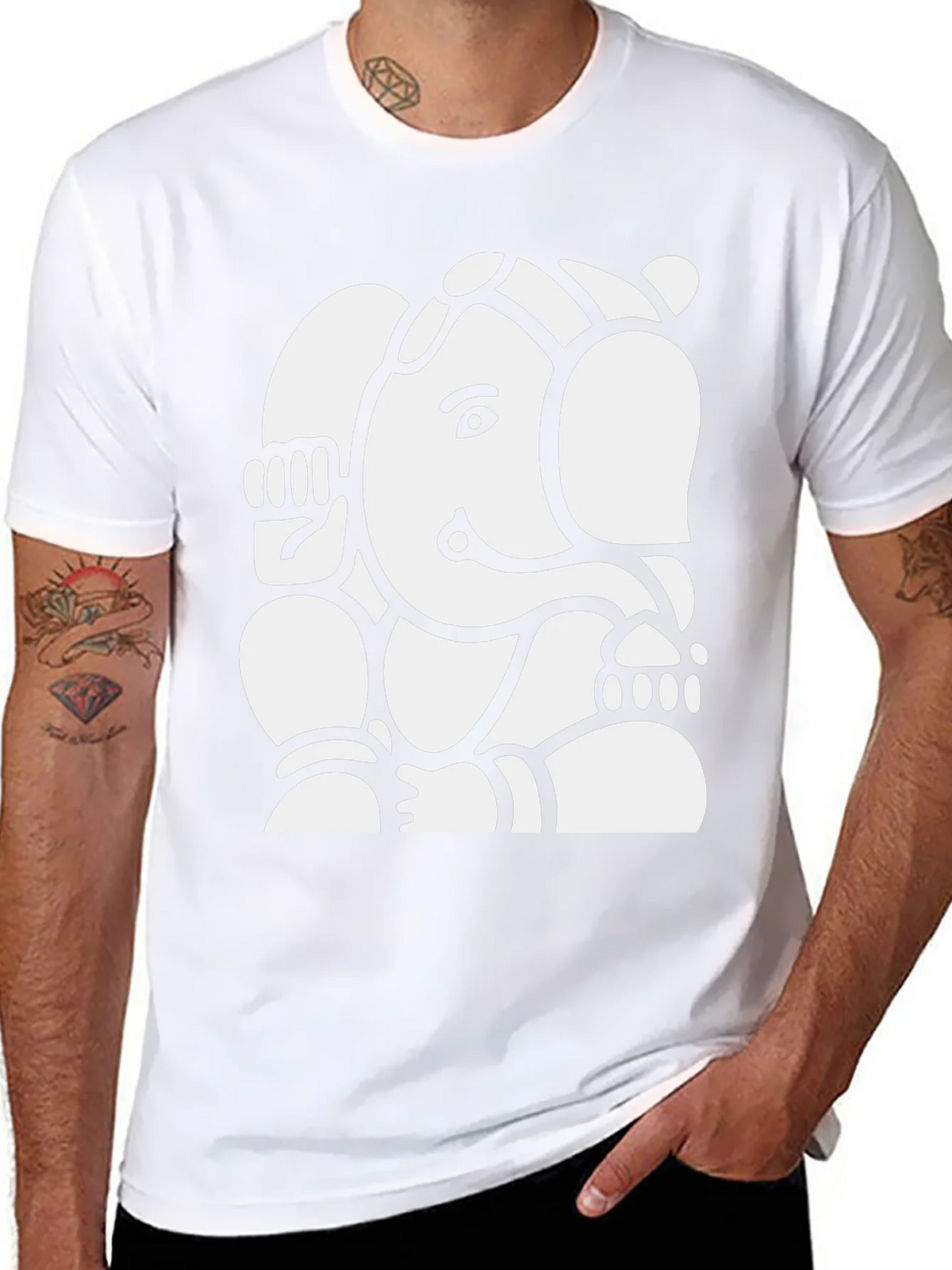 Ganesh Graphic Tee - Black Cotton Blend product image 7