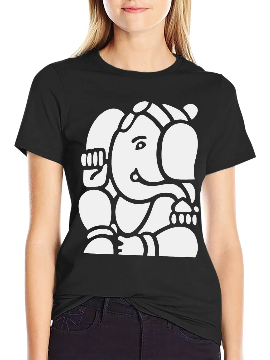 Ganesh Graphic Tee - Black Cotton Blend product image 2