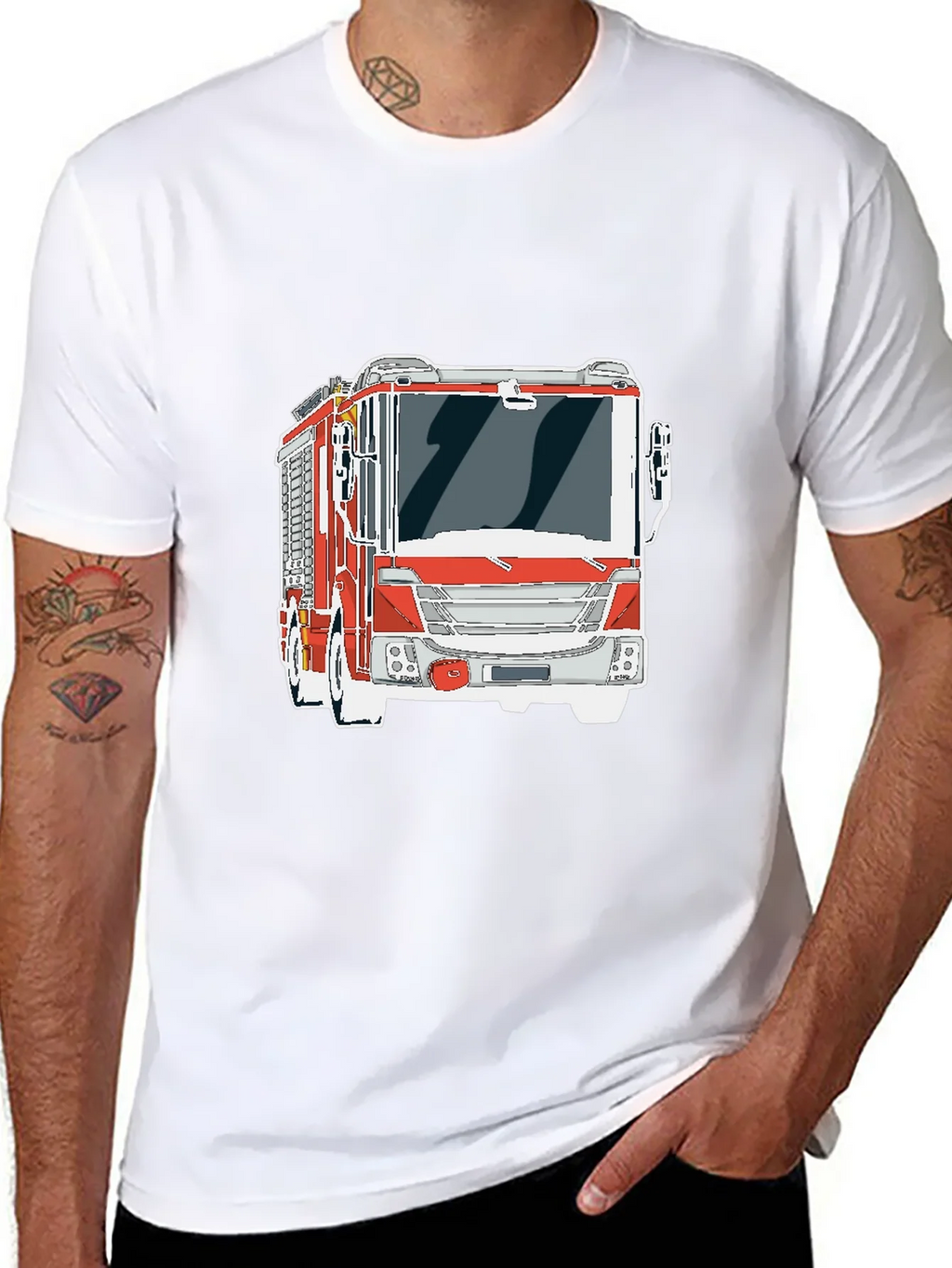 Firetruck Graphic Tee - Cool Fire Engine T-Shirt product image 7