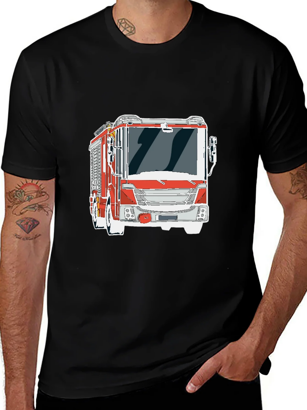 Firetruck Graphic Tee - Cool Fire Engine T-Shirt product image 1
