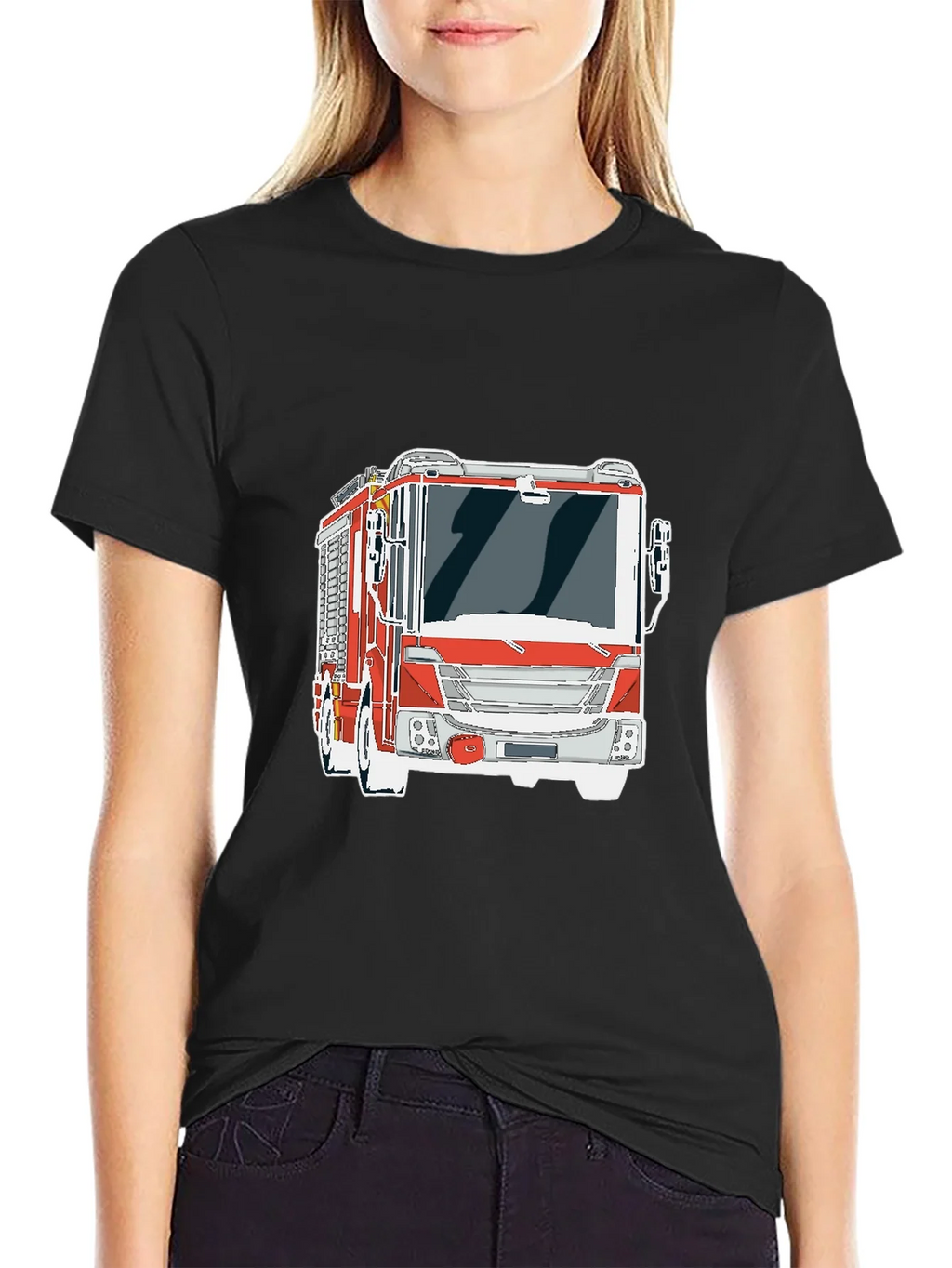 Firetruck Graphic Tee - Cool Fire Engine T-Shirt product image 2