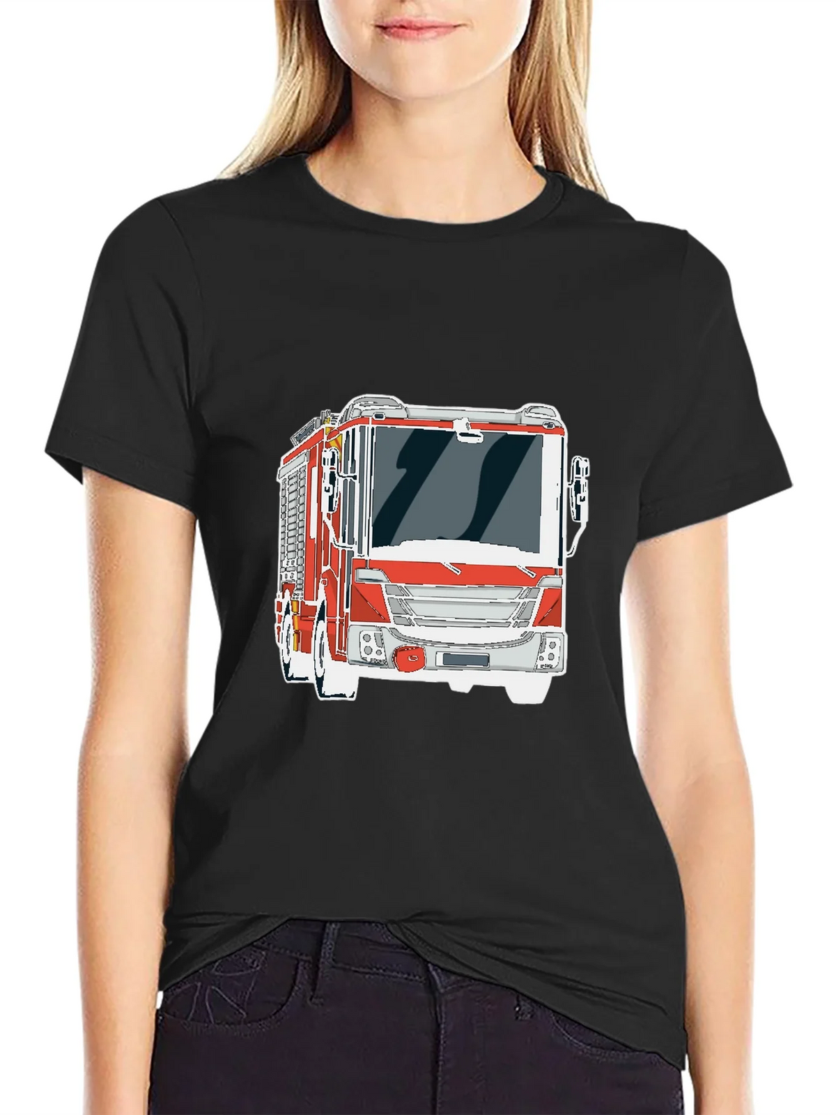Firetruck Graphic Tee - Cool Fire Engine T-Shirt product image 2
