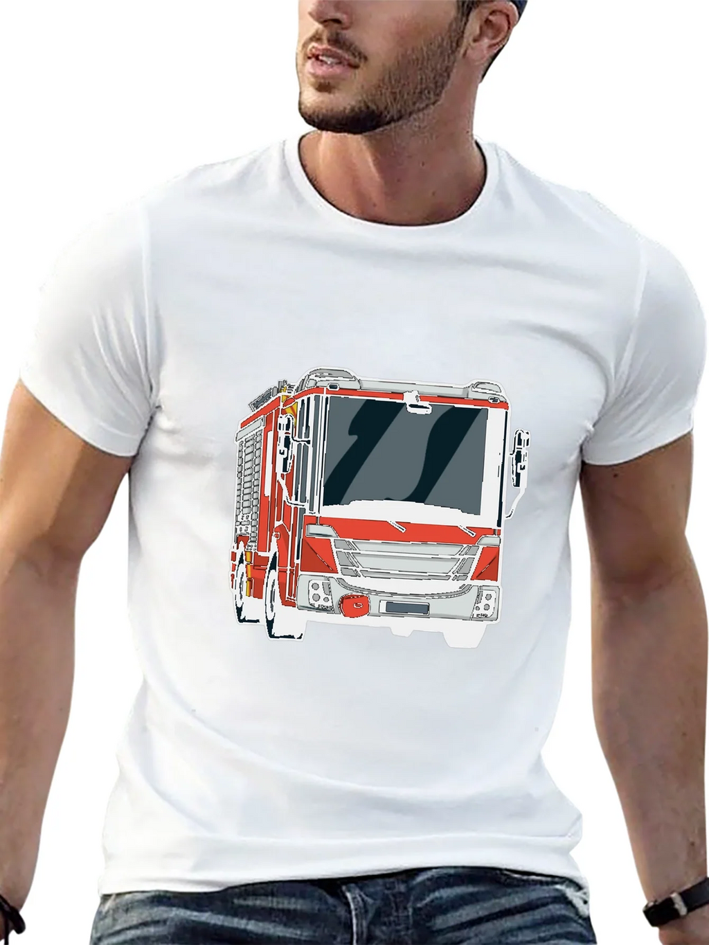 Firetruck Graphic Tee - Cool Fire Engine T-Shirt product image 12