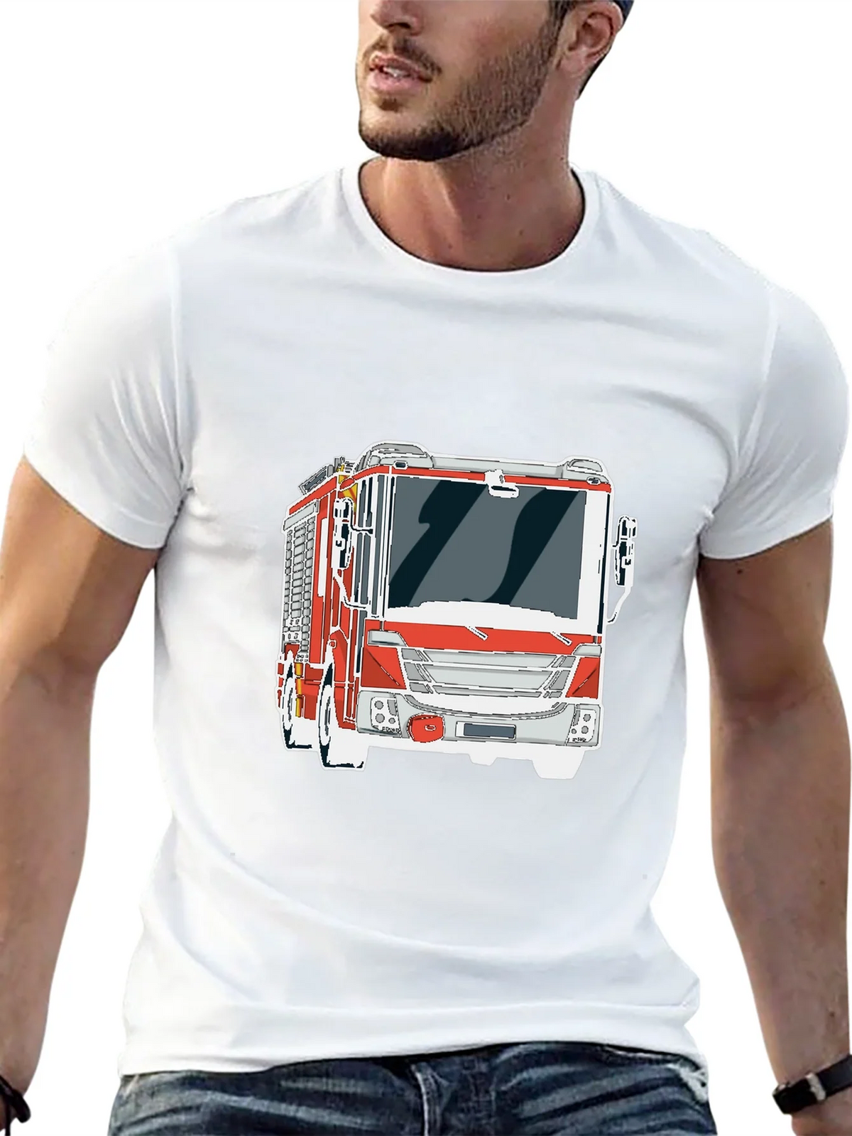 Firetruck Graphic Tee - Cool Fire Engine T-Shirt product image 12