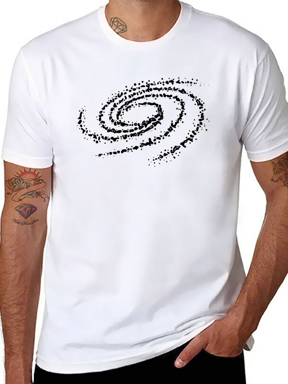 Galaxy Spiral Graphic Print T-Shirt - Black product image 7