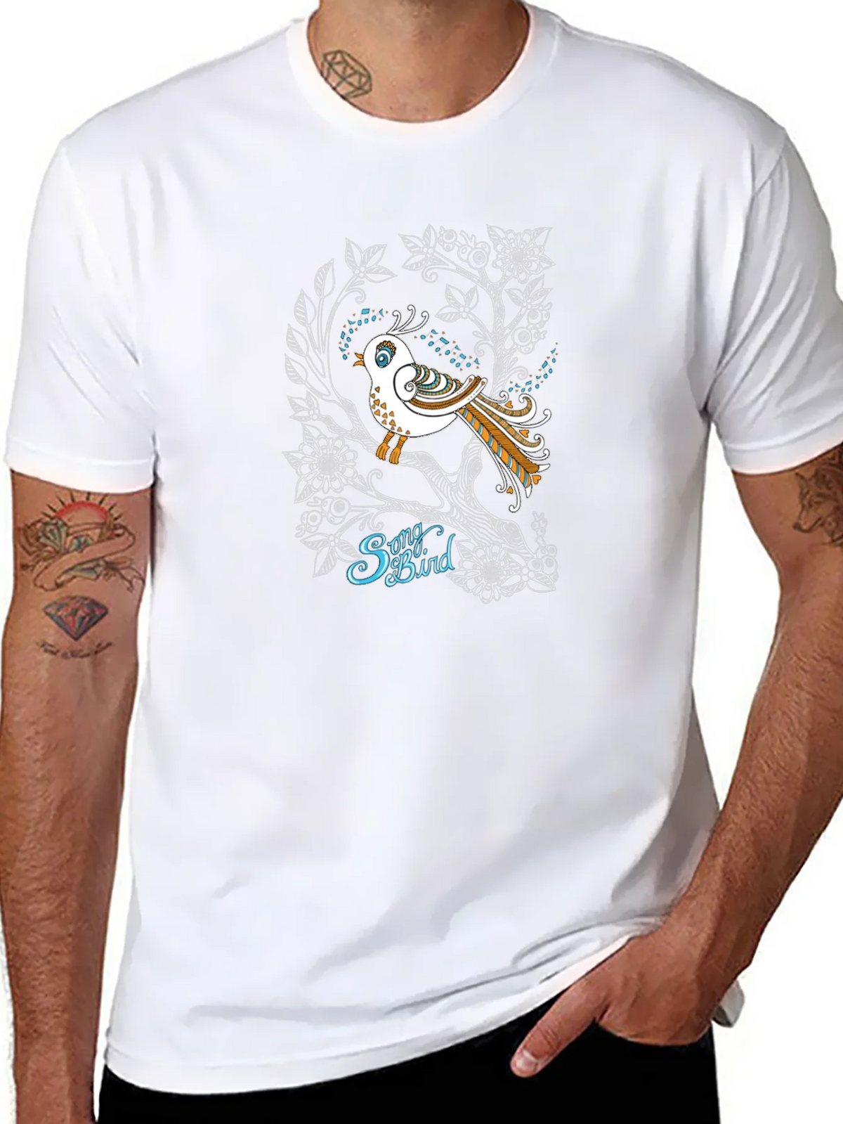 Songbird Graphic Tee - Unique Nature Design T-Shirt product image 7