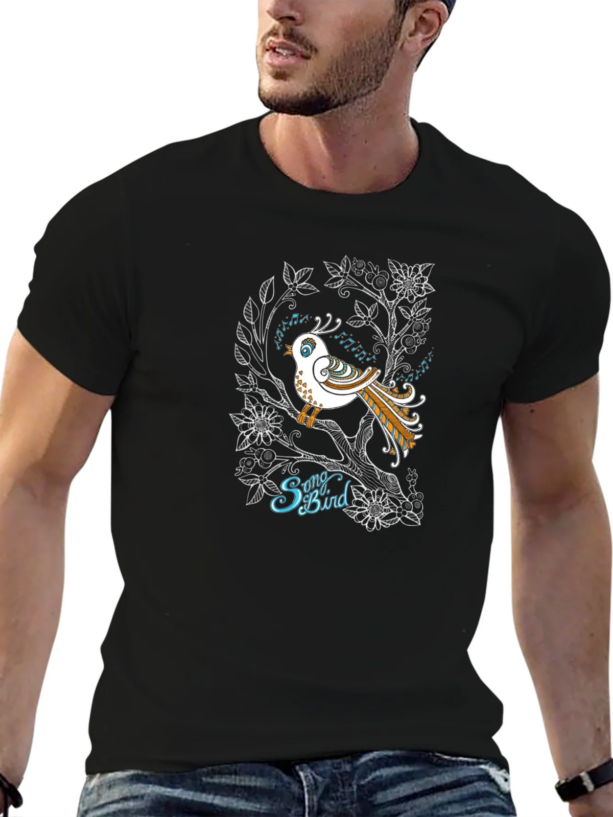 Songbird Graphic Tee - Unique Nature Design T-Shirt product image 6