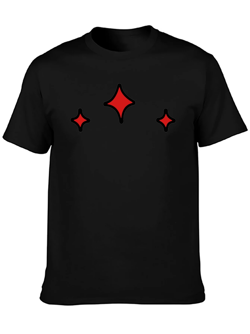 Modern Black Tee with Red Sparkle Design product image 3