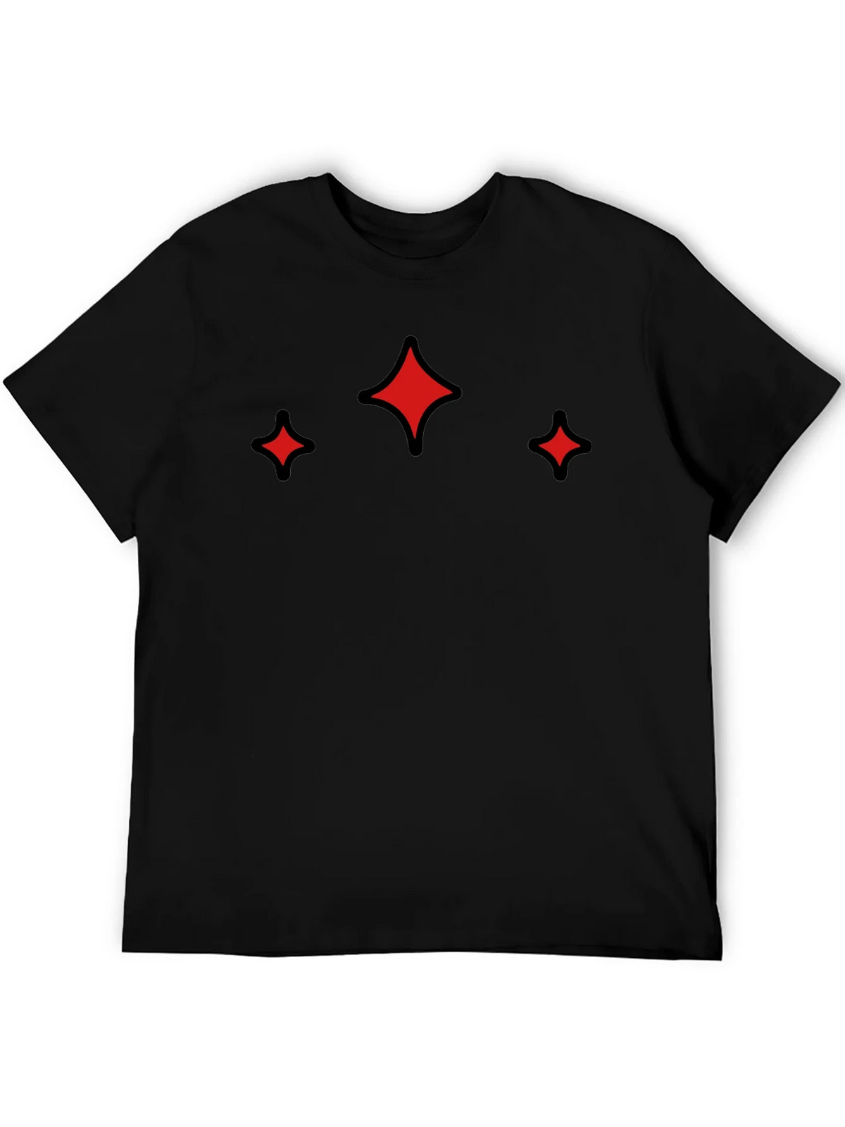 Modern Black Tee with Red Sparkle Design product image 5