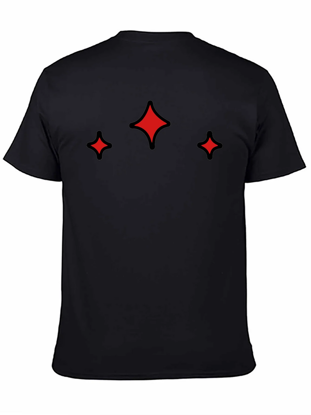 Modern Black Tee with Red Sparkle Design product image 4