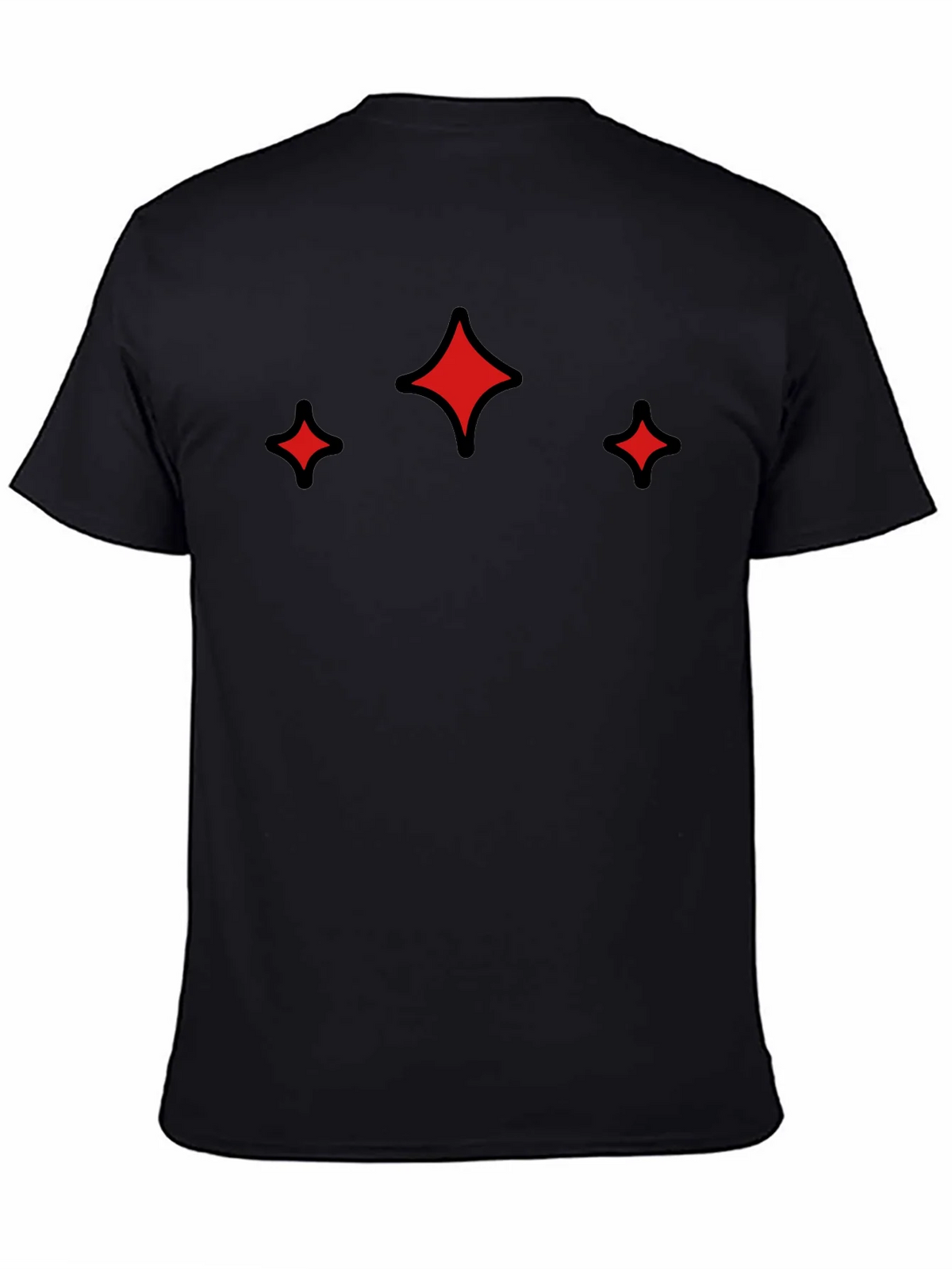 Modern Black Tee with Red Sparkle Design product image 4