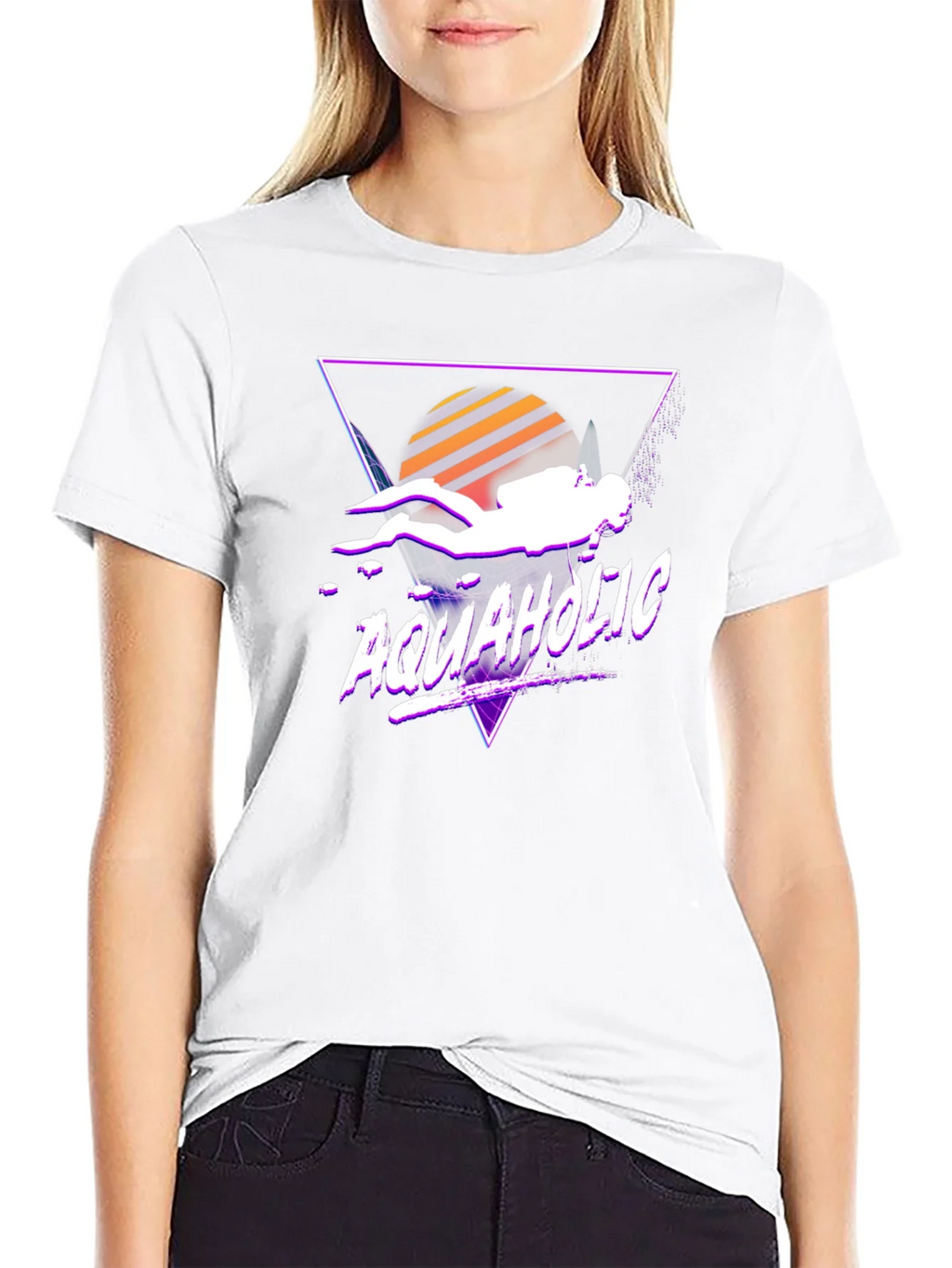 Aquaholic Scuba Diver Graphic Tee - Retro Style product image 6
