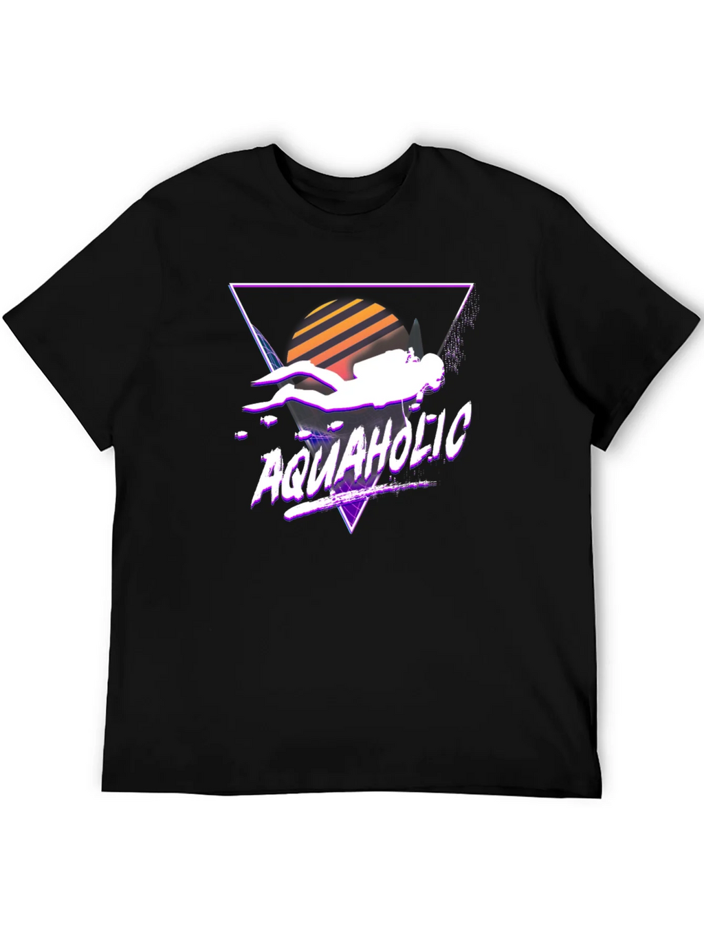 Aquaholic Scuba Diver Graphic Tee - Retro Style product image 3