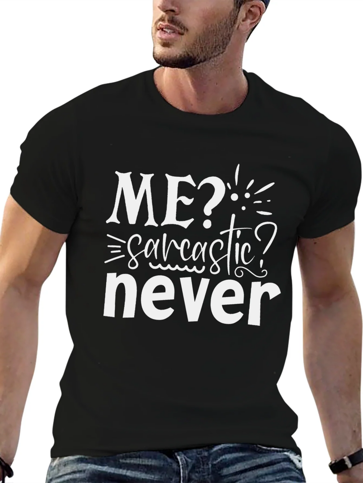 Sarcastic Never T-Shirt - Mens Novelty Tee product image 6