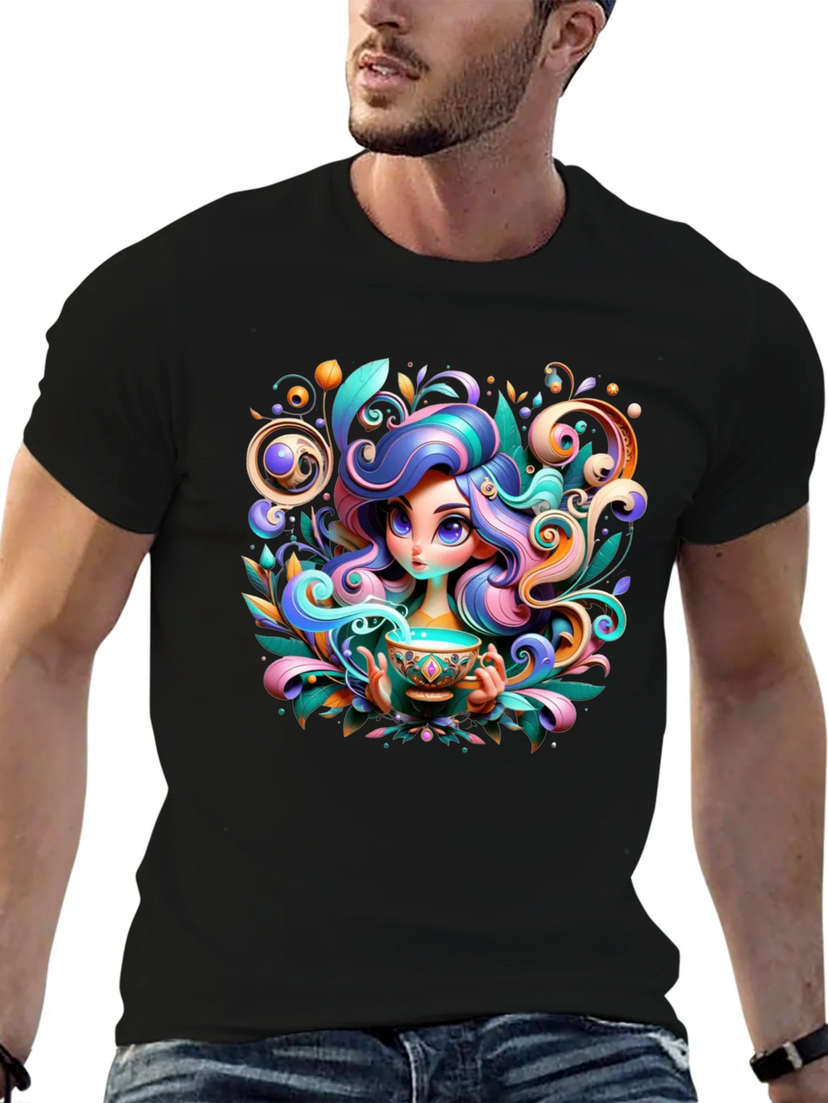 Whimsical Girl Graphic Tee - Unique Design product image 6