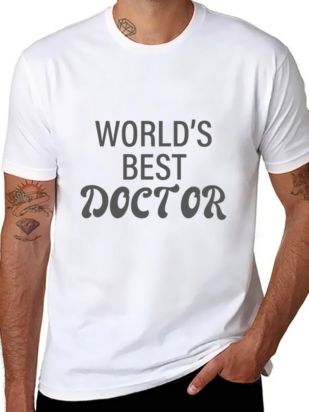 Worlds Best Doctor Black T-Shirt product image 7