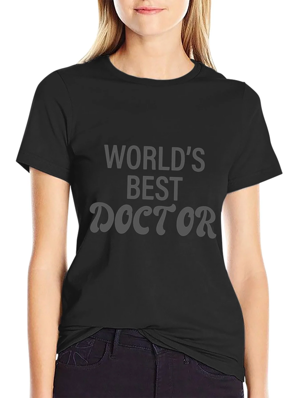 Worlds Best Doctor Black T-Shirt product image 2