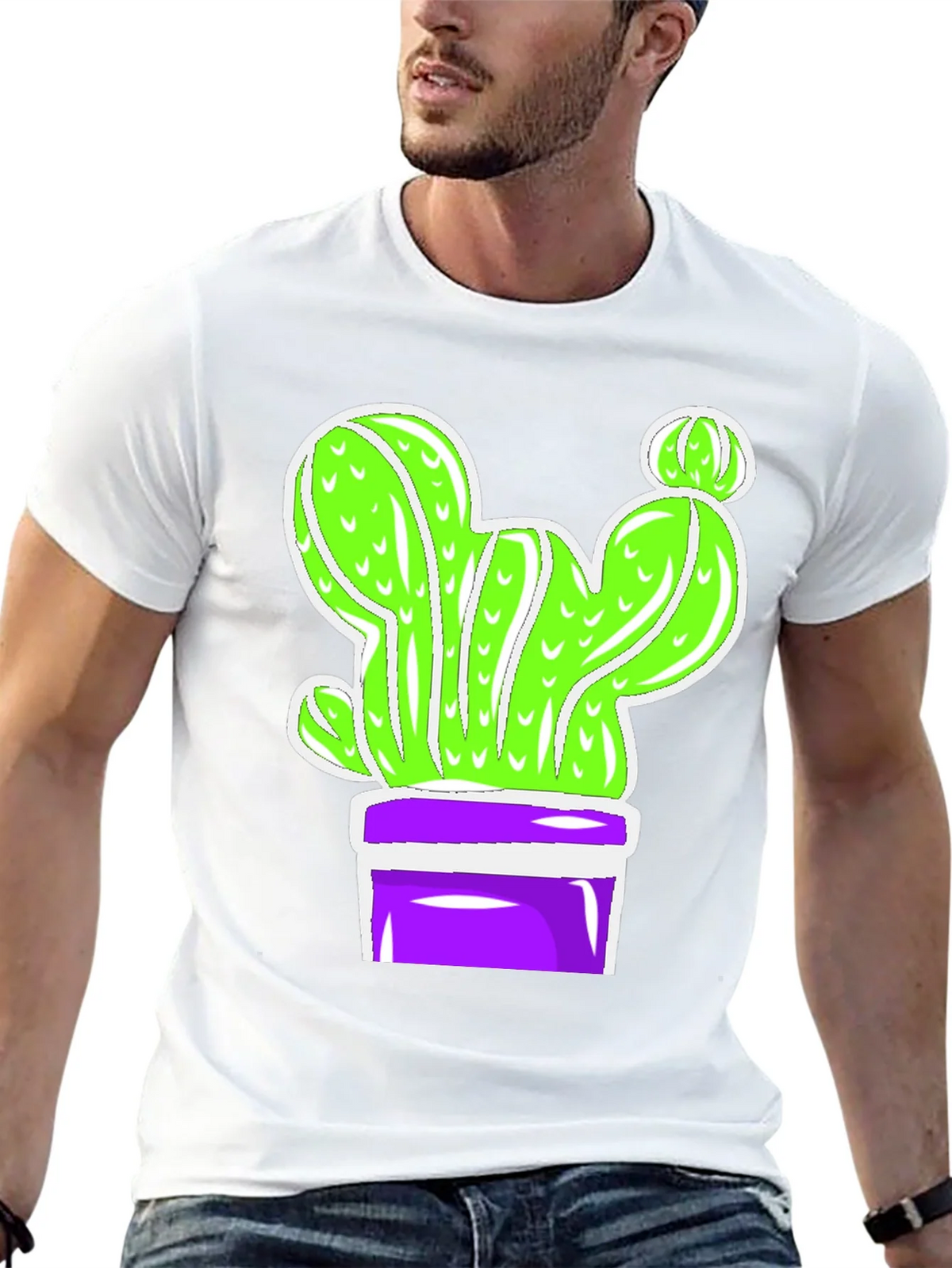 Cactus Graphic Tee - Potted Plant Humor Shirt product image 5