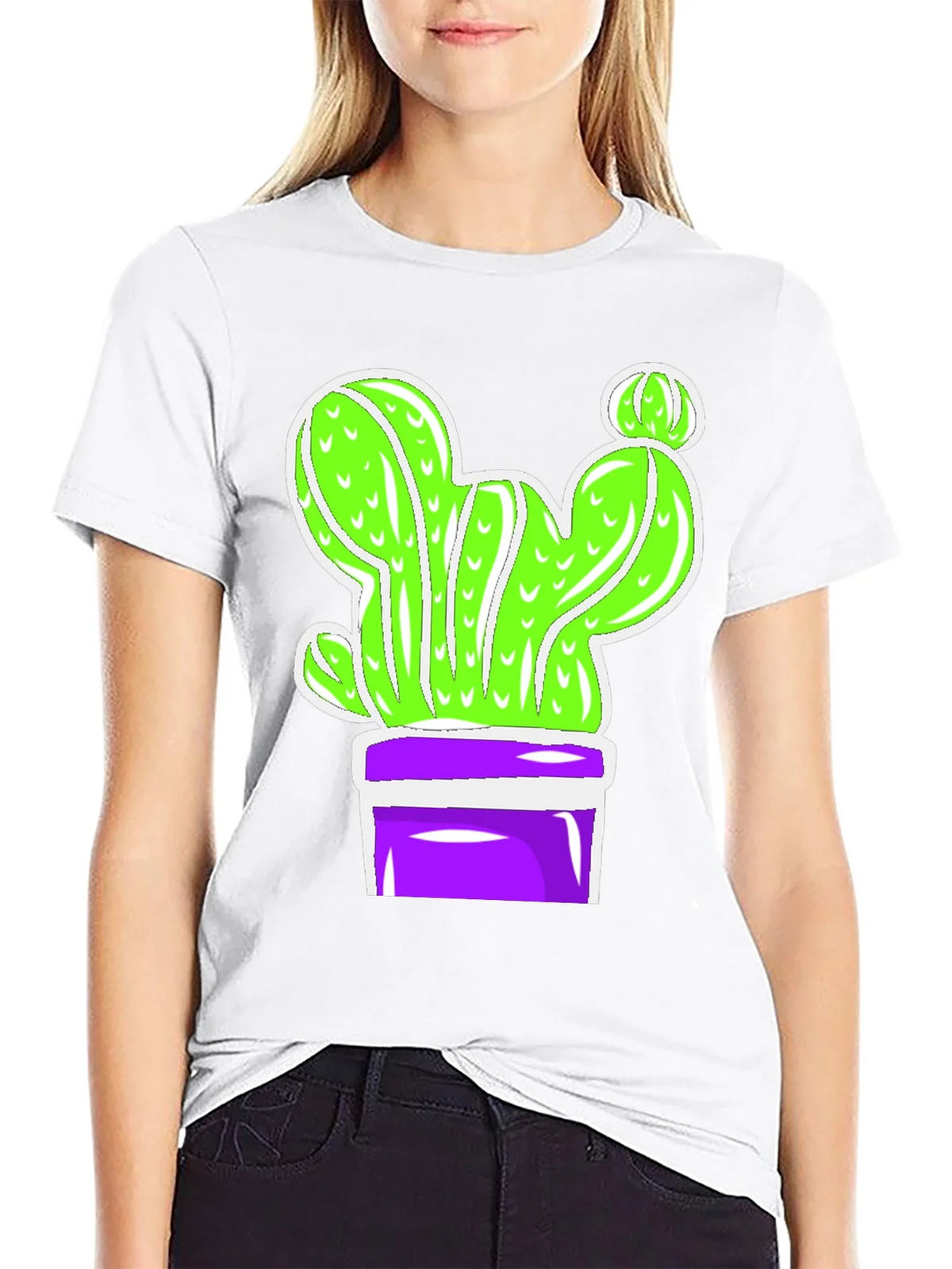 Cactus Graphic Tee - Potted Plant Humor Shirt product image 3
