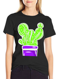 Cactus Graphic Tee - Potted Plant Humor Shirt product image 1
