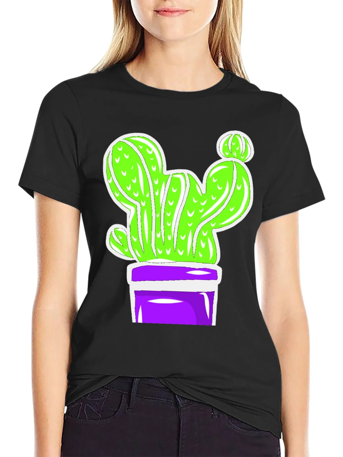 Cactus Graphic Tee - Potted Plant Humor Shirt product image 1