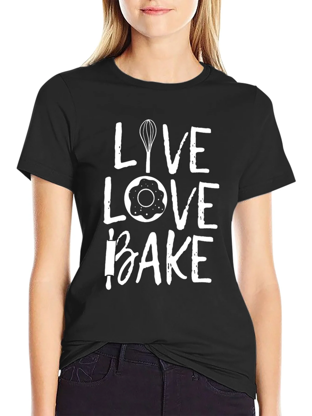 Live Love Bake T-Shirt - Baking Enthusiast Apparel product image 2