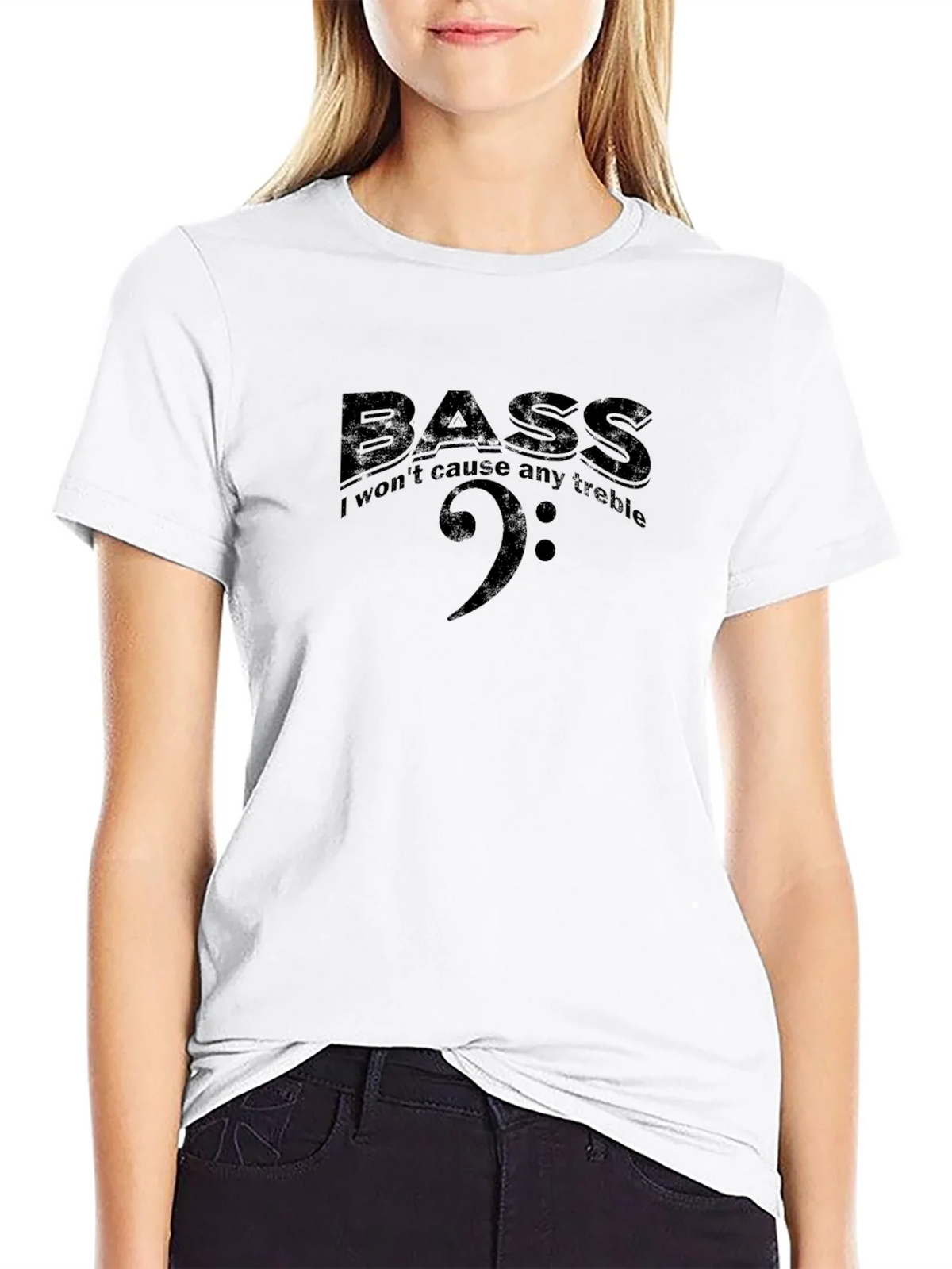 Bass I Wont Cause Any Treble Black T-Shirt product image 8