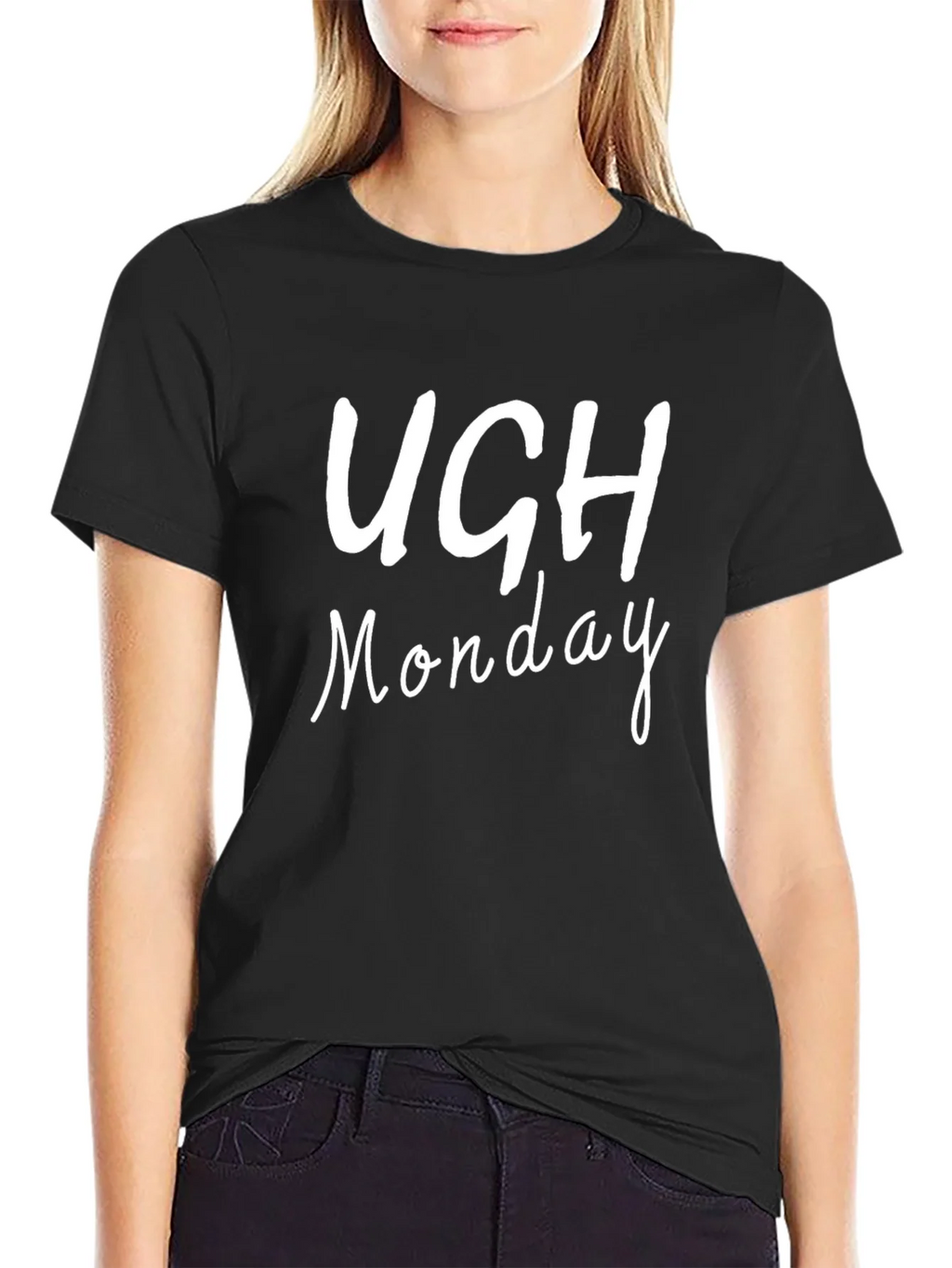 Ugh Monday Graphic Tee - Black T-Shirt product image 2