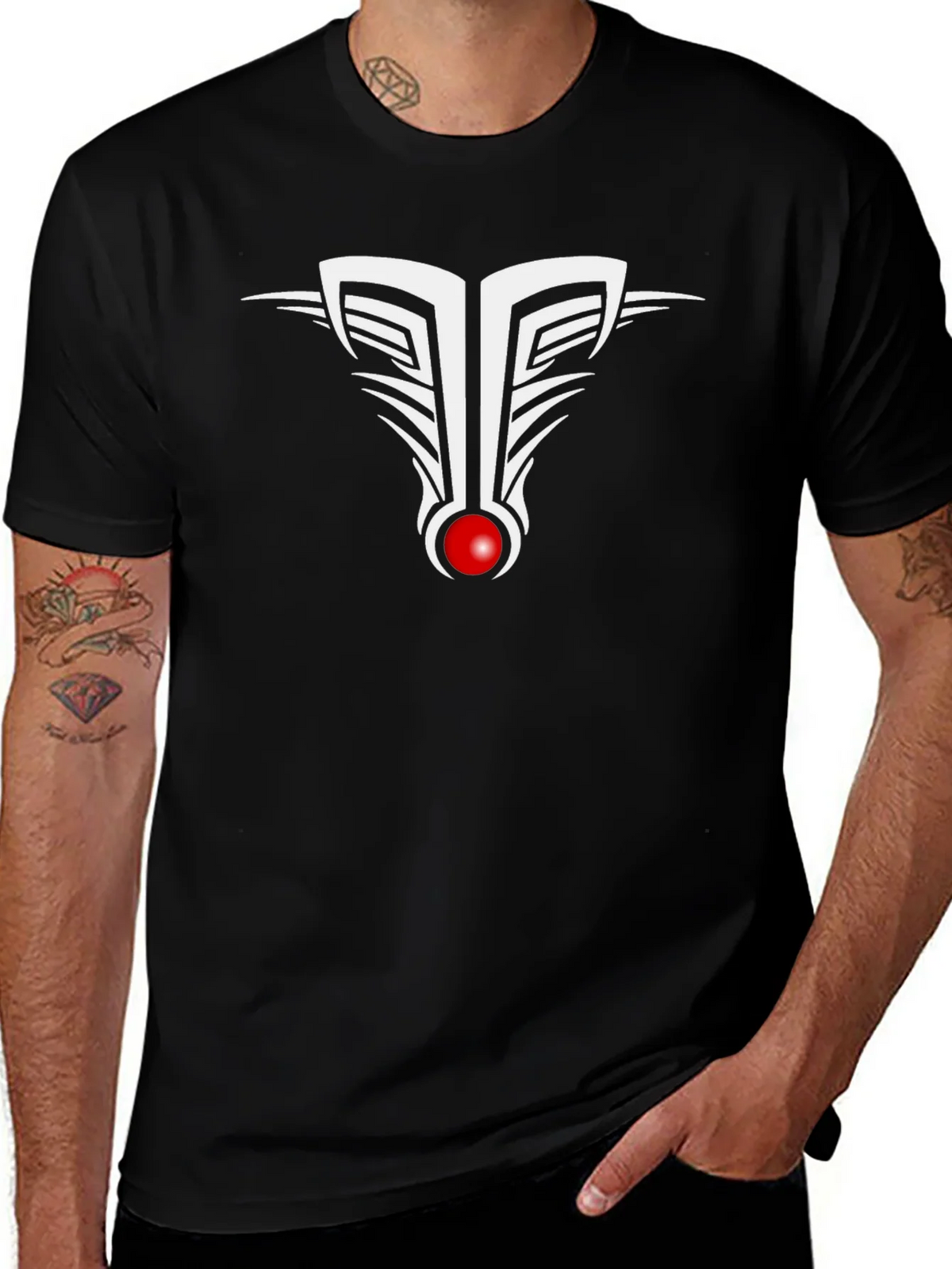 Tribal Design Black T-Shirt product image 1