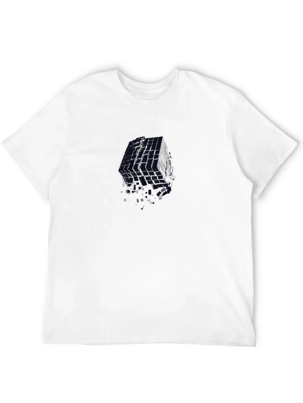 Abstract Cube Graphic Tee - Modern Black T-Shirt product image 11