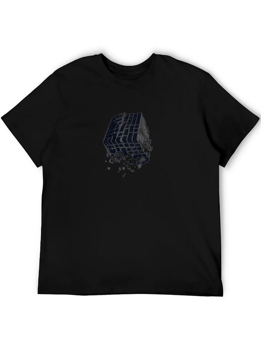 Abstract Cube Graphic Tee - Modern Black T-Shirt product image 5