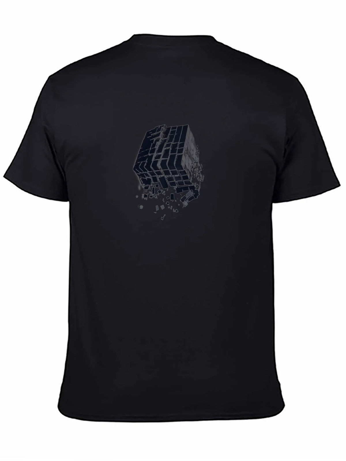 Abstract Cube Graphic Tee - Modern Black T-Shirt product image 4