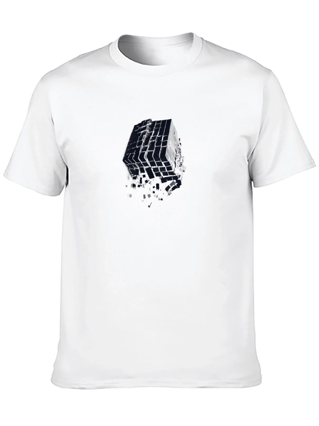 Abstract Cube Graphic Tee - Modern Black T-Shirt product image 9