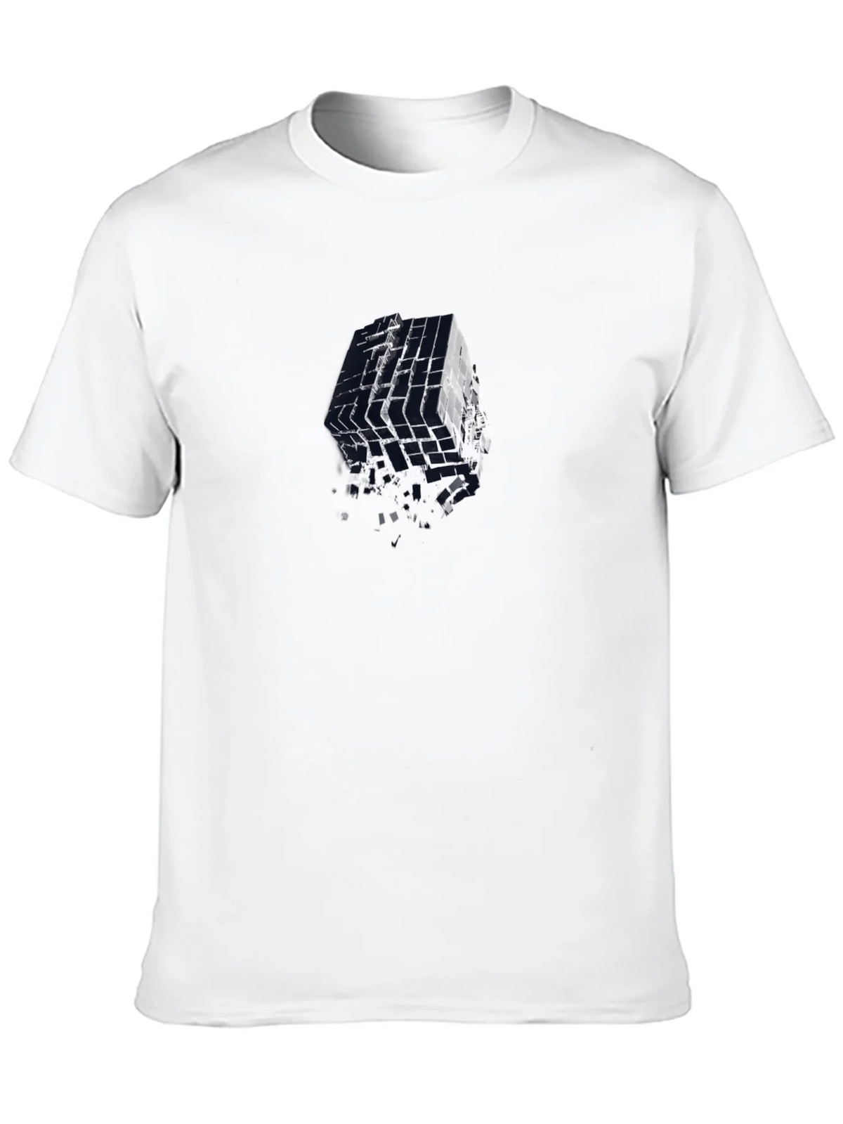 Abstract Cube Graphic Tee - Modern Black T-Shirt product image 9