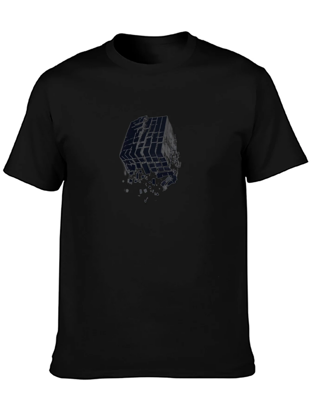 Abstract Cube Graphic Tee - Modern Black T-Shirt product image 3