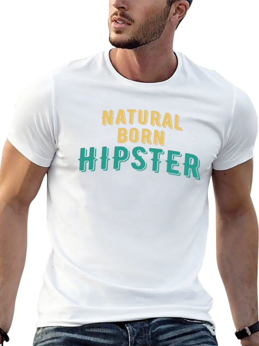 Natural Born Hipster Black Graphic Tee product image 7