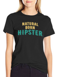 Natural Born Hipster Black Graphic Tee product image 1