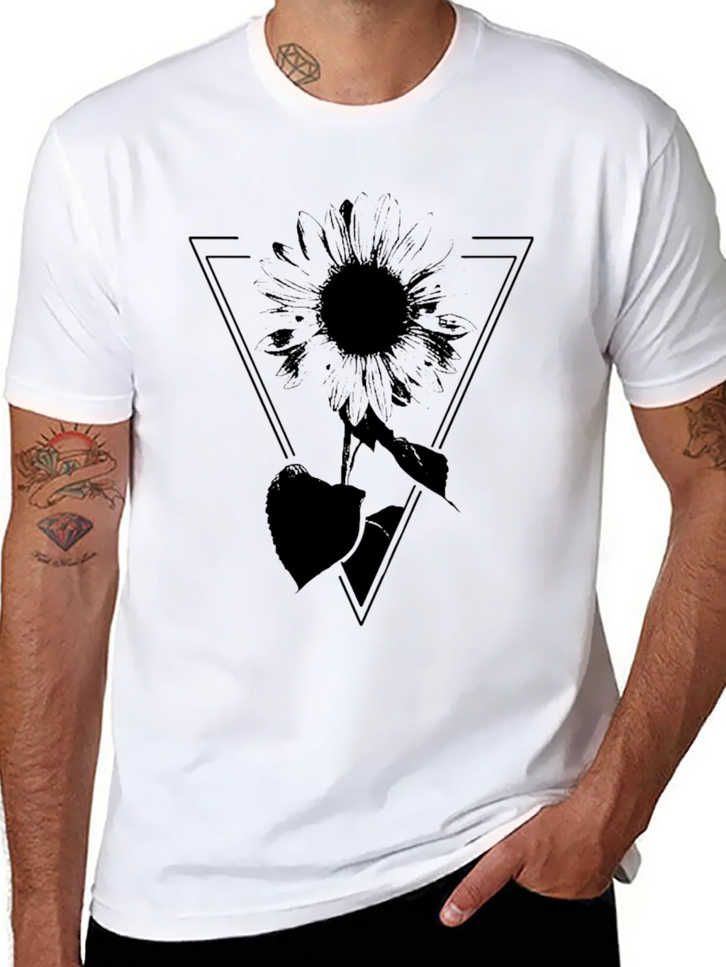 Black Sunflower Graphic Tee - Stylish Comfort product image 7