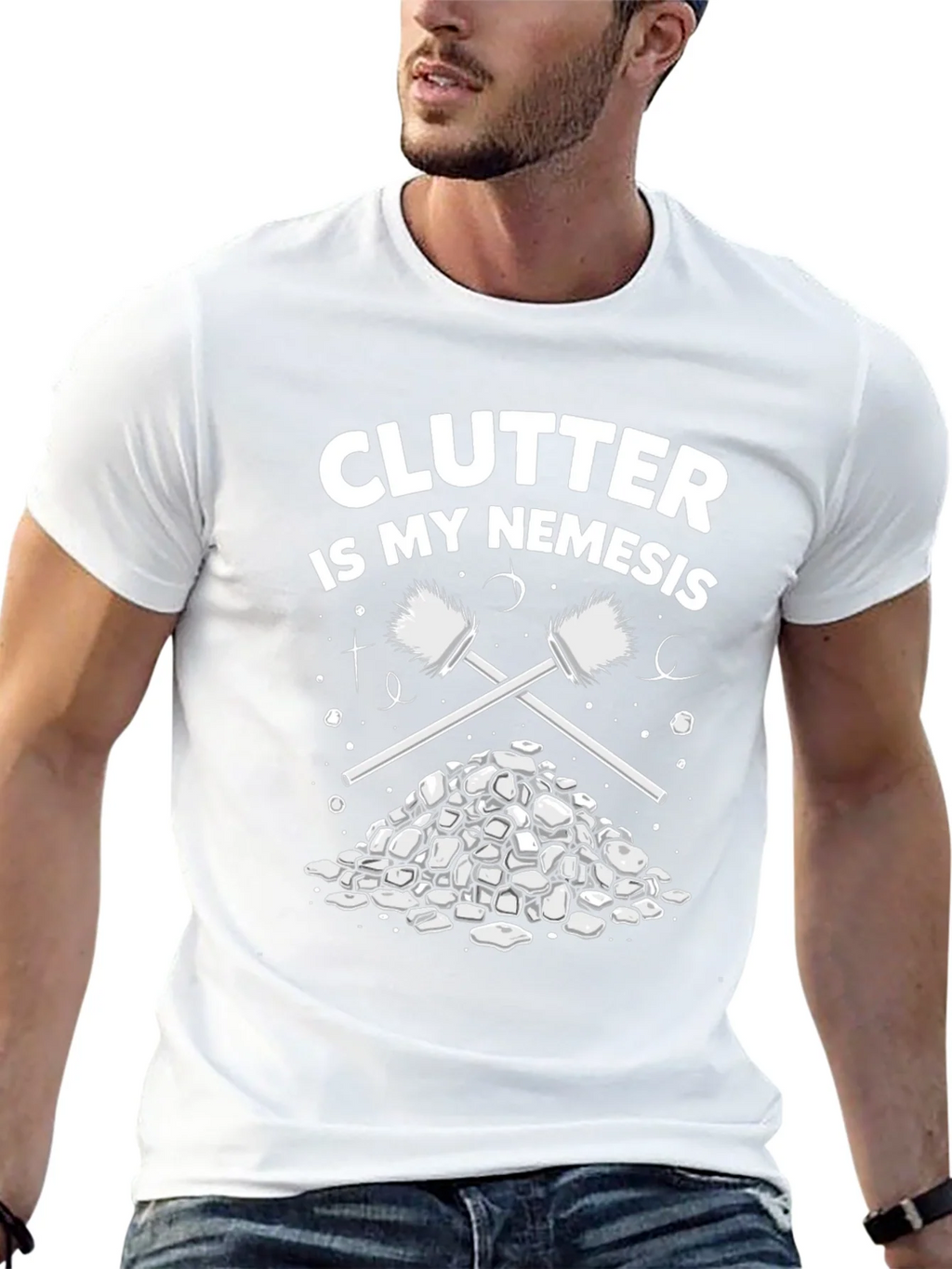 Clutter is My Nemesis Cleaning Humor T-Shirt product image 10