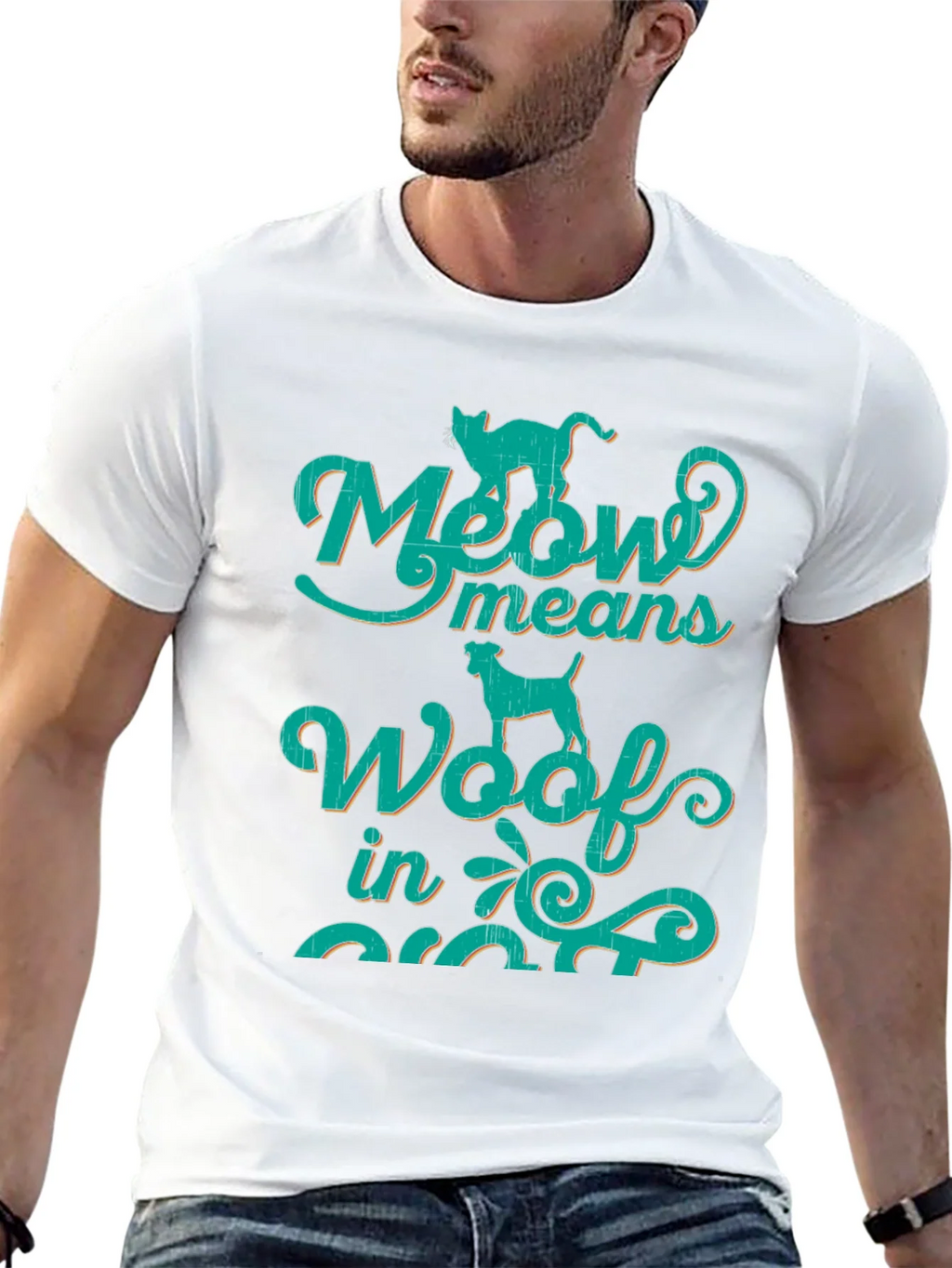 Meow Means Woof in Cat T-Shirt product image 12