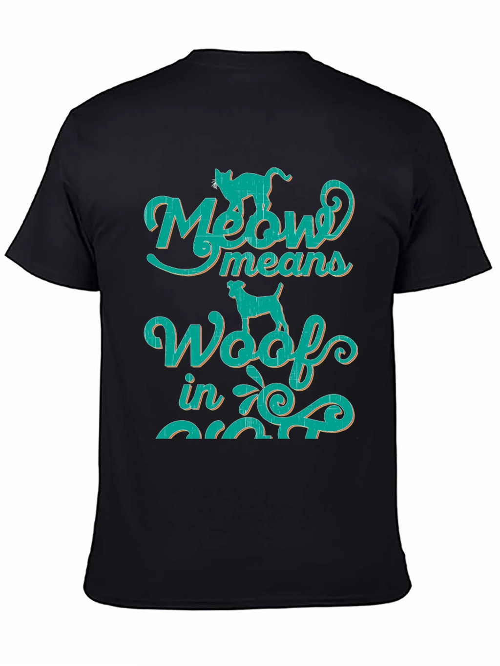 Meow Means Woof in Cat T-Shirt product image 4