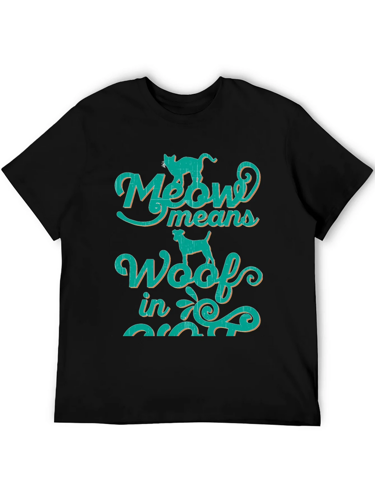 Meow Means Woof in Cat T-Shirt product image 5