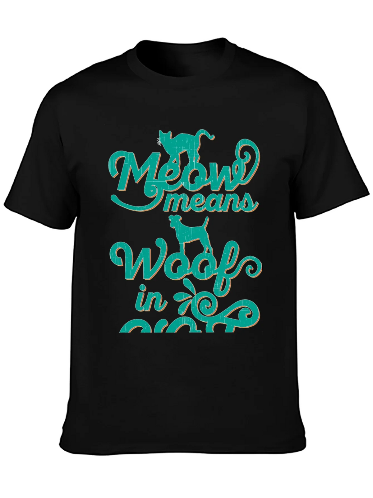 Meow Means Woof in Cat T-Shirt product image 3