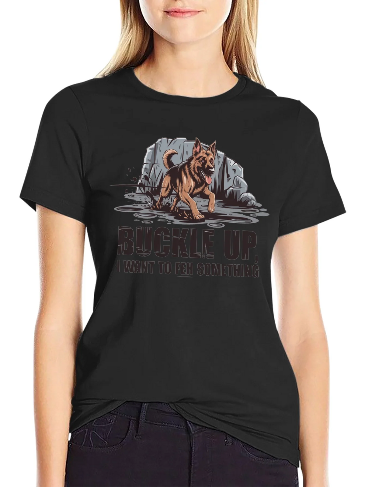 Buckle Up German Shepherd Graphic Tee product image 2