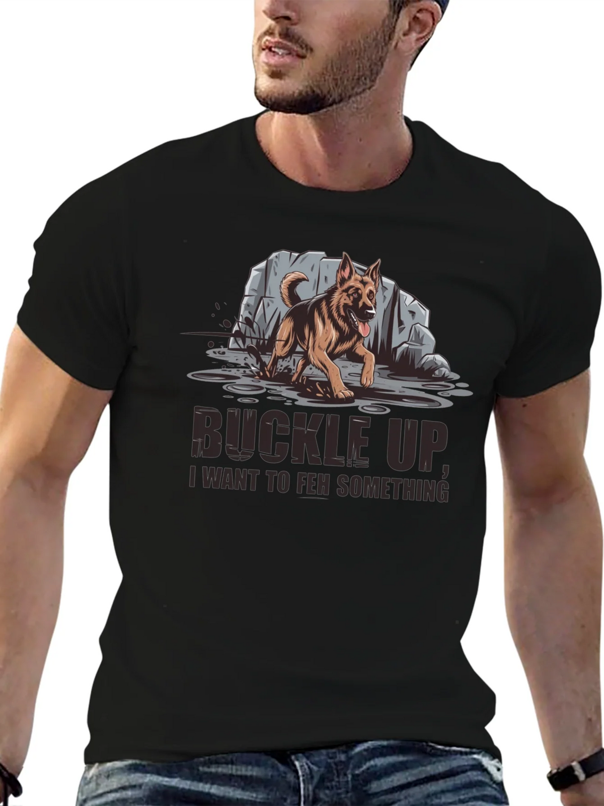 Buckle Up German Shepherd Graphic Tee product image 6