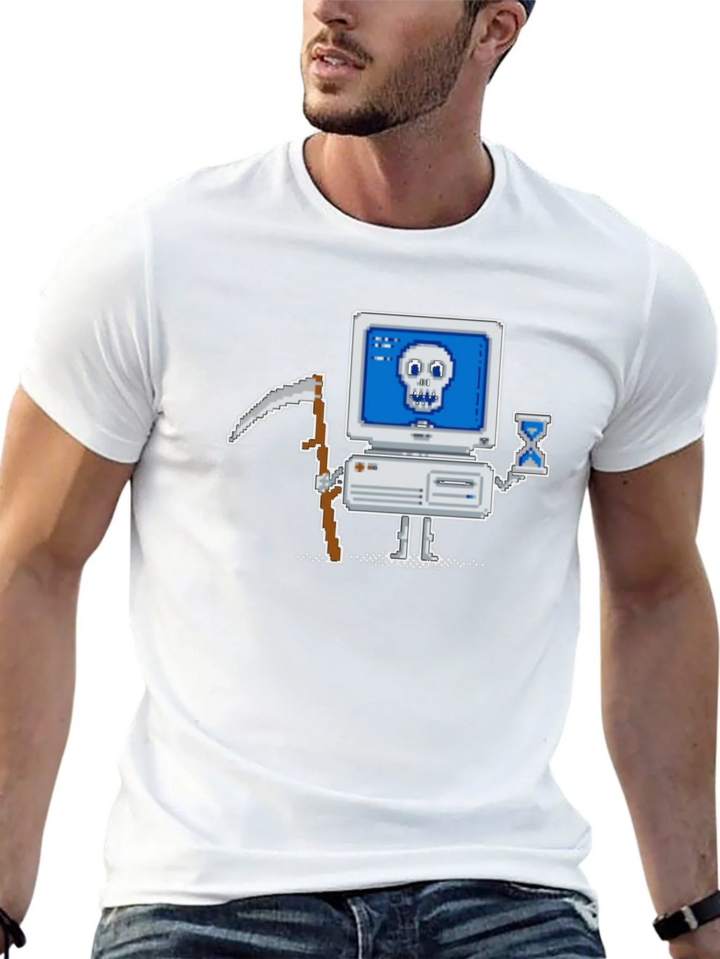 Retro Gamer T-Shirt - Pixel Art Computer Reaper product image 12