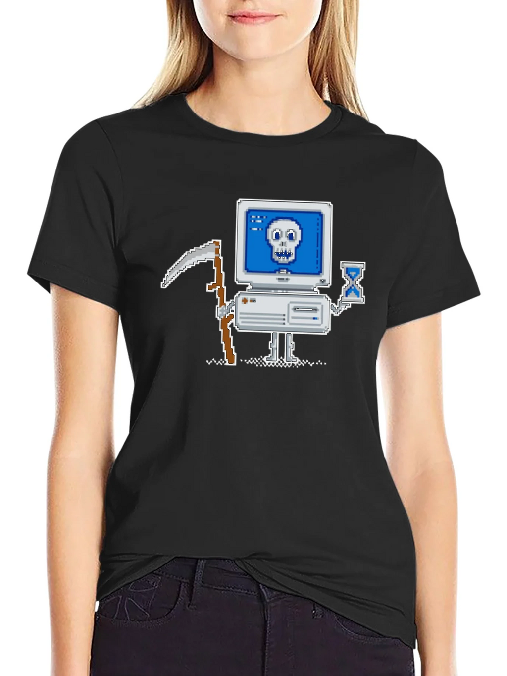Retro Gamer T-Shirt - Pixel Art Computer Reaper product image 2
