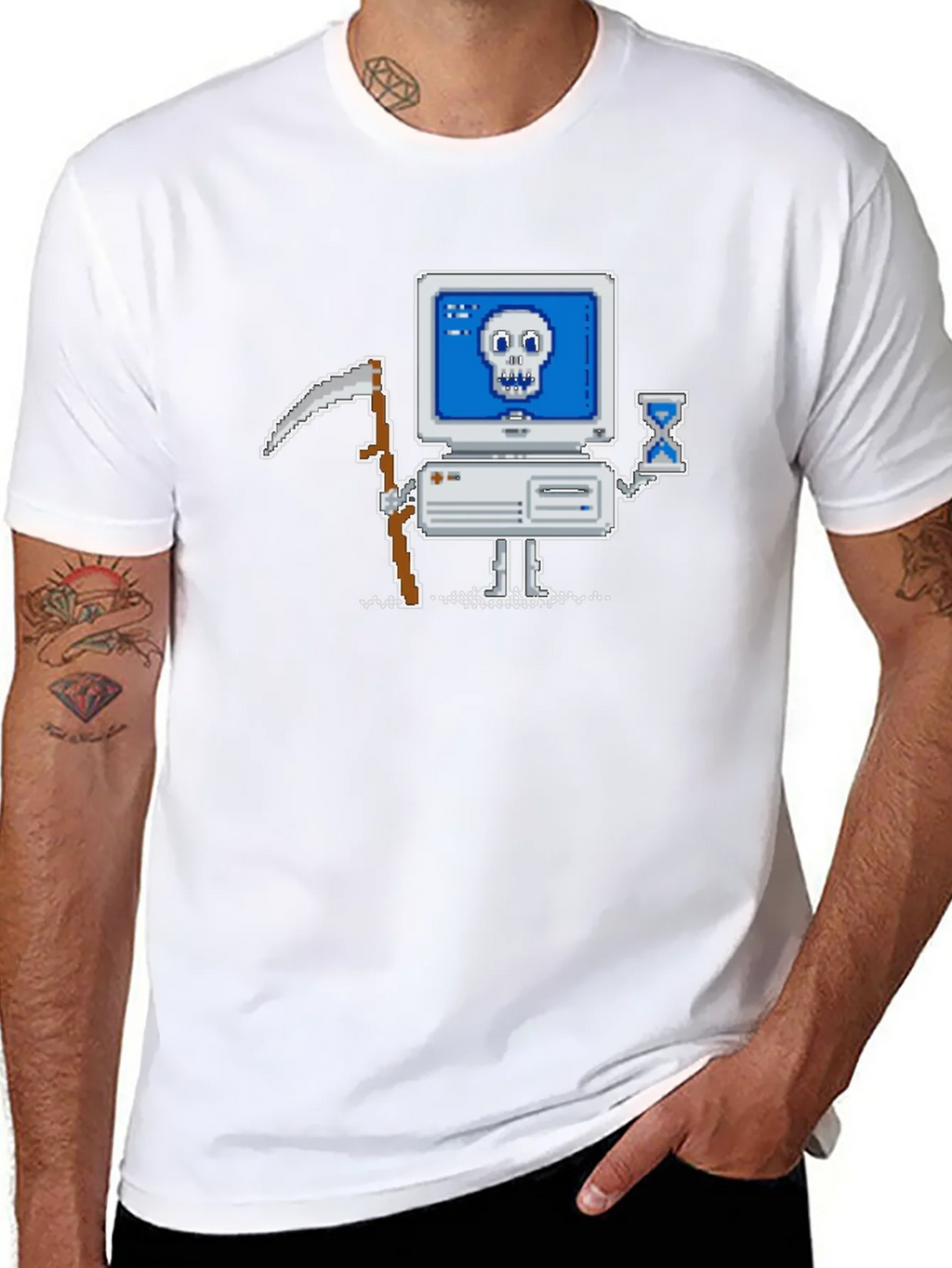 Retro Gamer T-Shirt - Pixel Art Computer Reaper product image 7